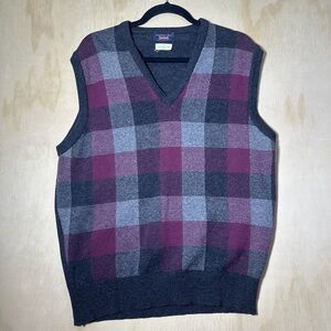 Vintage Jonathan Bach Sweater Vest 100% Pure Lambs Wool Men’s Size 42